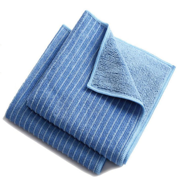 260gsm Microfiber Cleaning Cloth Blue Color Microfiber Scrubbing Cloth